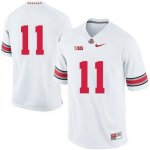 Men's NCAA Ohio State Buckeyes Only Number #11 College Stitched Authentic Nike White Football Jersey HX20O44WK